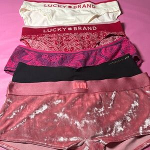 Women’s Panties Pink, Hot Pink, Black and Cream Shorts Set